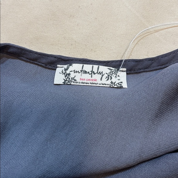 Free People Intimately Slip Dress Day to Night Silk Ruched Cowl Neck Size Small - Picture 5 of 6